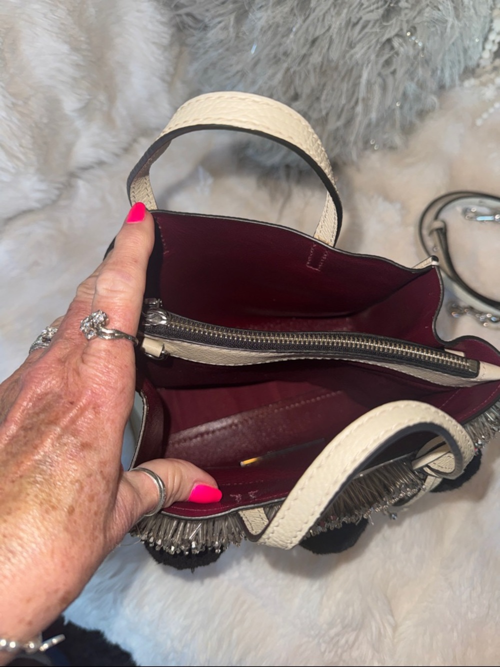 Marc Jacobs beads, and pom-pom Crossbody - Picture 4 of 11